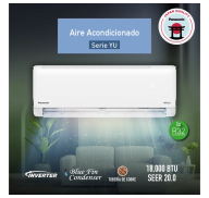 Aire Acondicionado 18,000 BTU Panasonic Inverter CS-YU18AKV-2