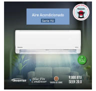 Aire Acondicionado 9,000 BTU Panasonic Inverter CS-YU9AKV